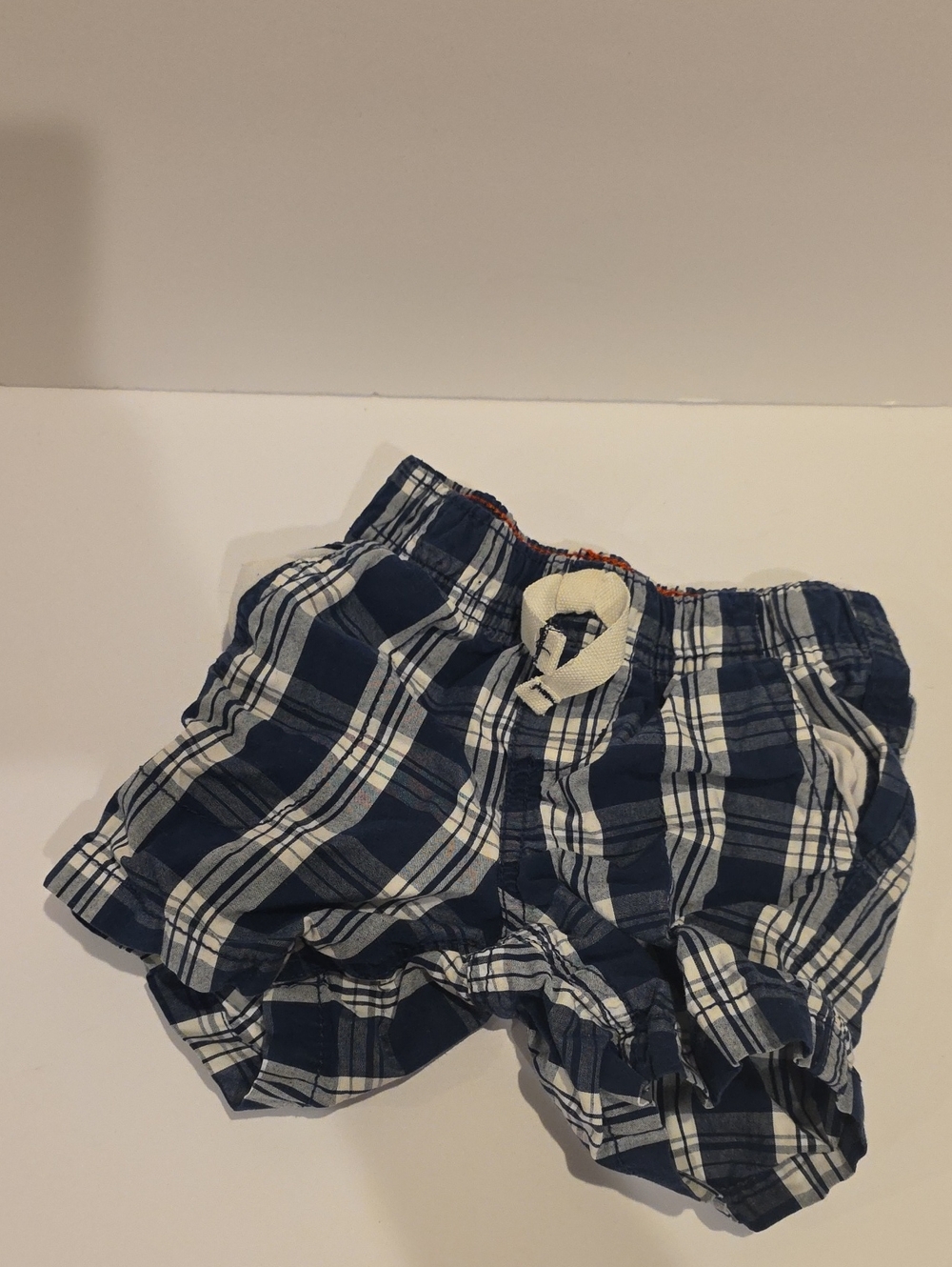 Carters Navy and White Plaid Baby/Toddler Shorts 18m
